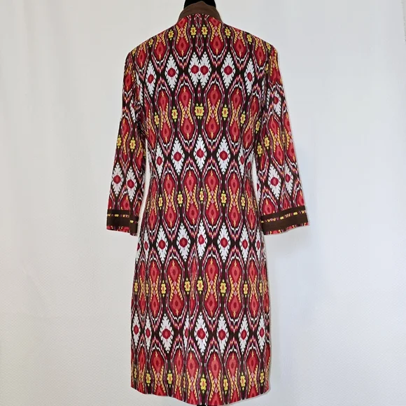 Tory Burch Ikat Print Tunic Dress Size 6 - Picture 2 of 8